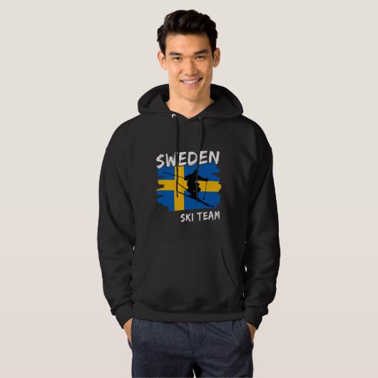 Zweden Ski Hoodie (Voorkant volledig)