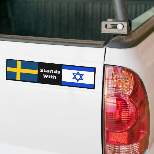 Zweden staat met Israël Bumpersticker (Op Truck)
