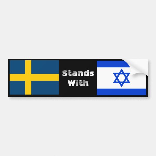 Zweden staat met Israël Bumpersticker (Voorkant)