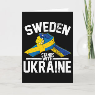 Zweden Staat Met Oekraine Oekraïense Zweedse Vlag Kaart