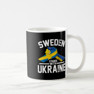 Zweden Staat Met Oekraine Oekraïense Zweedse Vlag Koffiemok