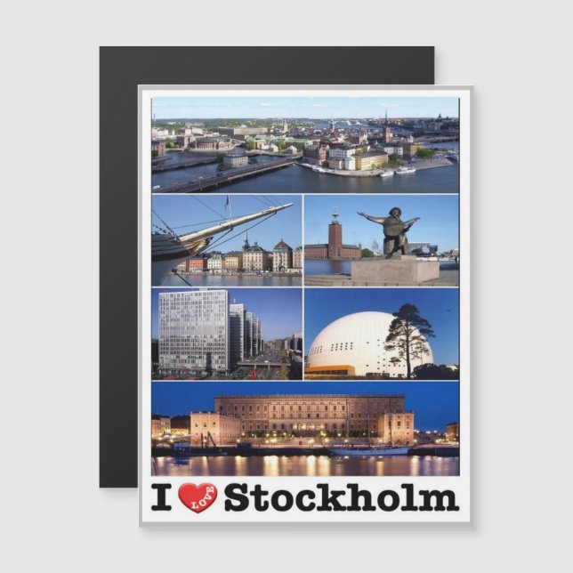 Zweden - Stockholm - I Love - (Voorkant / Achterkant)