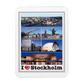 Zweden - Stockholm - I Love - Magneet (Verticaal)