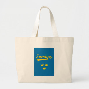 Zweden, Sverige, 3 kronen Grote Tote Bag