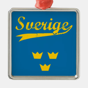 Zweden, Sverige, 3 kronen Metalen Ornament