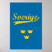 Zweden, Sverige, 3 kronen, Poster (Voorkant)