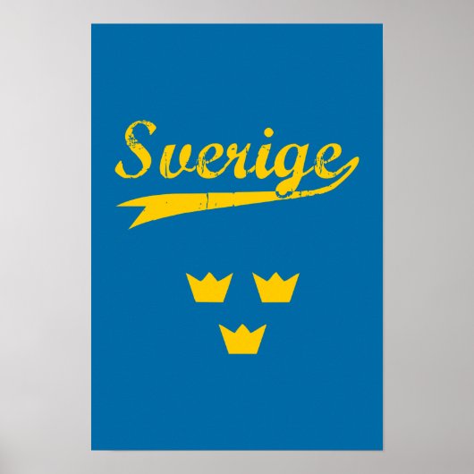 Zweden, Sverige, 3 kronen, Poster (Voorkant)