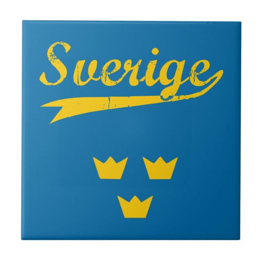 Zweden, Sverige, 3 kronen Tegeltje (Voorkant)