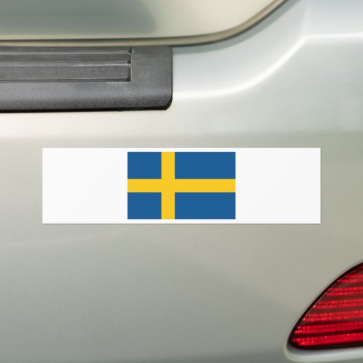 Zweden / Sverige Bumpersticker (Op auto)