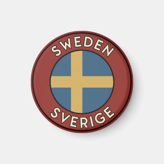 Zweden Sverige Magneet (Voorkant)