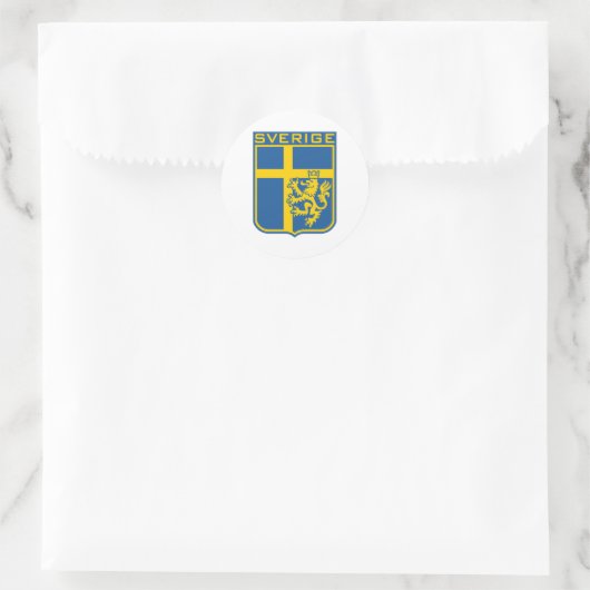 Zweden Sverige Ronde Sticker (Tas)