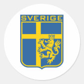 Zweden Sverige Ronde Sticker (Voorkant)