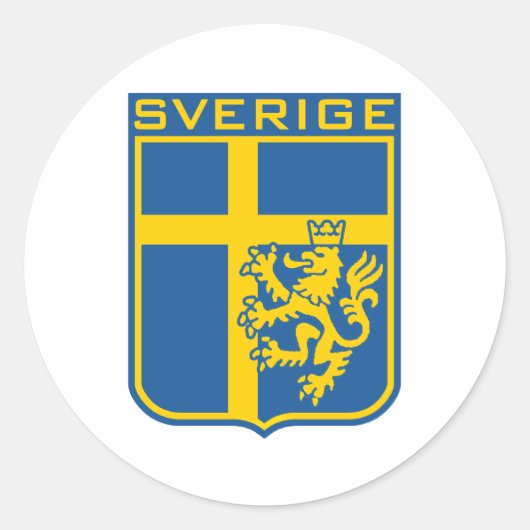 Zweden Sverige Ronde Sticker (Voorkant)