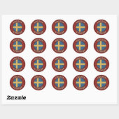 Zweden Sverige Ronde Sticker (Vel)