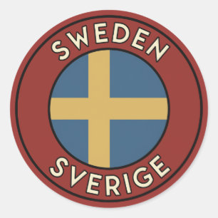Zweden Sverige Ronde Sticker