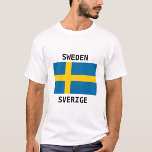 Zweden T-shirt met Engelse en Zweedse naam
