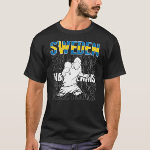 Zweden Tafeltennis Ondersteun Zweeds Ping Pong T T-shirt