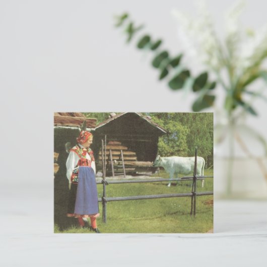  Zweden, Traditional farmyard scene Briefkaart (Staand voorkant)