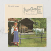  Zweden, Traditional farmyard scene Briefkaart (Voorkant / Achterkant)