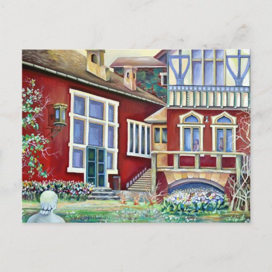 Zweden, traditioneel landschap briefkaart (Voorkant)