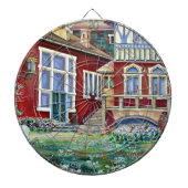 Zweden, traditioneel landschap dartbord (Voorkant)