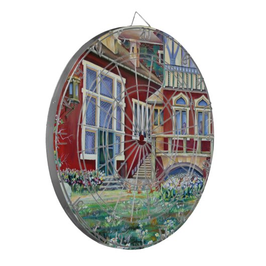 Zweden, traditioneel landschap dartbord (Voorkant Links)