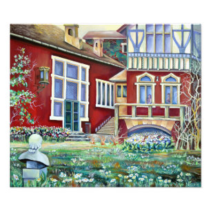 Zweden, traditioneel landschap foto afdruk