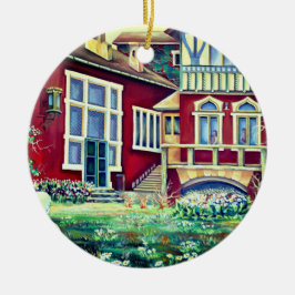 Zweden, traditioneel landschap keramisch ornament