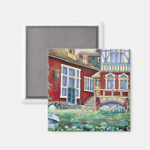 Zweden, traditioneel landschap magneet (Voorkant / Achterkant)