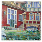 Zweden, traditioneel landschap tegeltje (Voorkant)