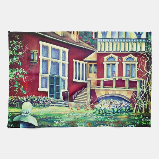 Zweden, traditioneel landschap theedoek (Horizontaal)