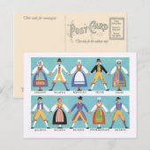  Zweden, traditioneel Zweeds folkkostuum 2 Briefkaart (Voorkant / Achterkant)