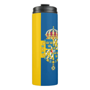 Zweden Travel Mug, patriottische Zweedse vlag Thermosbeker