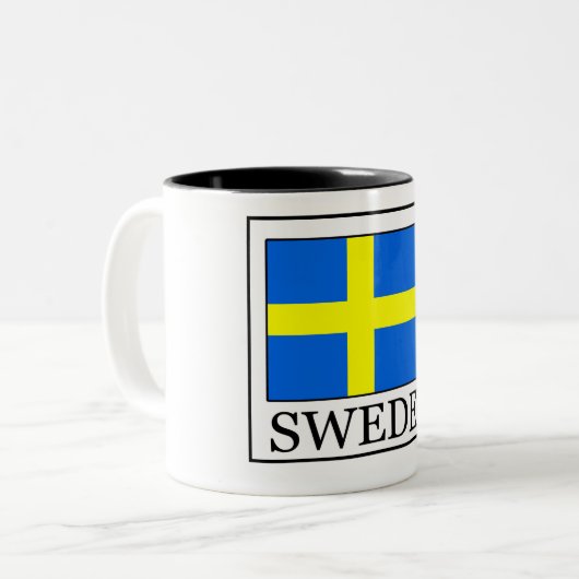 Zweden Tweekleurige Koffiemok (Voorkant links)