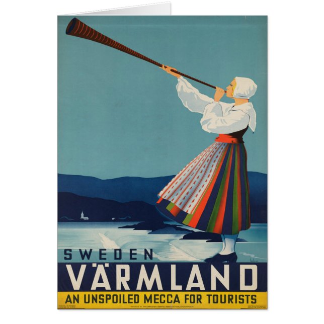 Zweden Varmland Vintage Travel Poster (Voorkant)
