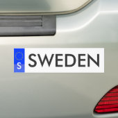 Zweden - Vergunningsticker van de Europese Unie Bumpersticker (Op auto)