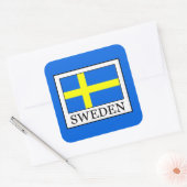 Zweden Vierkante Sticker (Envelop)