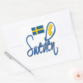 Zweden Vierkante Sticker (Envelop)