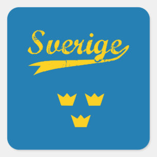 Zweden Vierkante Sticker