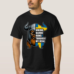 Zweden Viking Bloed loopt door mijn veins Vikings T-shirt