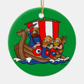 Zweden - Viking kerstversiering Keramisch Ornament (Voorkant)