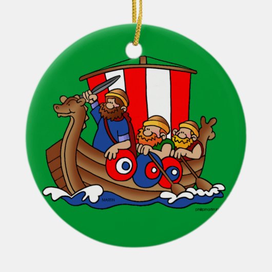 Zweden - Viking kerstversiering Keramisch Ornament (Voorkant)