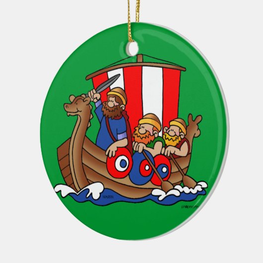 Zweden - Viking kerstversiering Keramisch Ornament (Links)