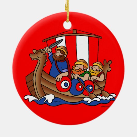 Zweden - Viking kerstversiering Keramisch Ornament (Achterkant)