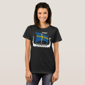 Zweden Viking Ship Valhalla Swedish Viking Ship T-shirt (Voorkant volledig)