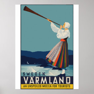 Zweden - Vintage Travel Poster