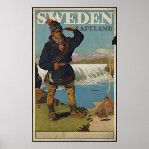 Zweden Vintage Travel Poster en Retro Prints