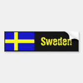 Zweden vlag bumper sticker 2 (Voorkant)