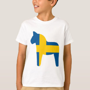 Zweden vlag Dala Horse T-shirt