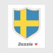 Zweden vlag embleem patriottische reizen sticker (Vel)